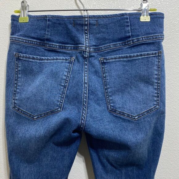 Free People Women's Penny Flare Jeans Elastic Waistband Pull-On Blue Size 27 - Picture 8 of 10
